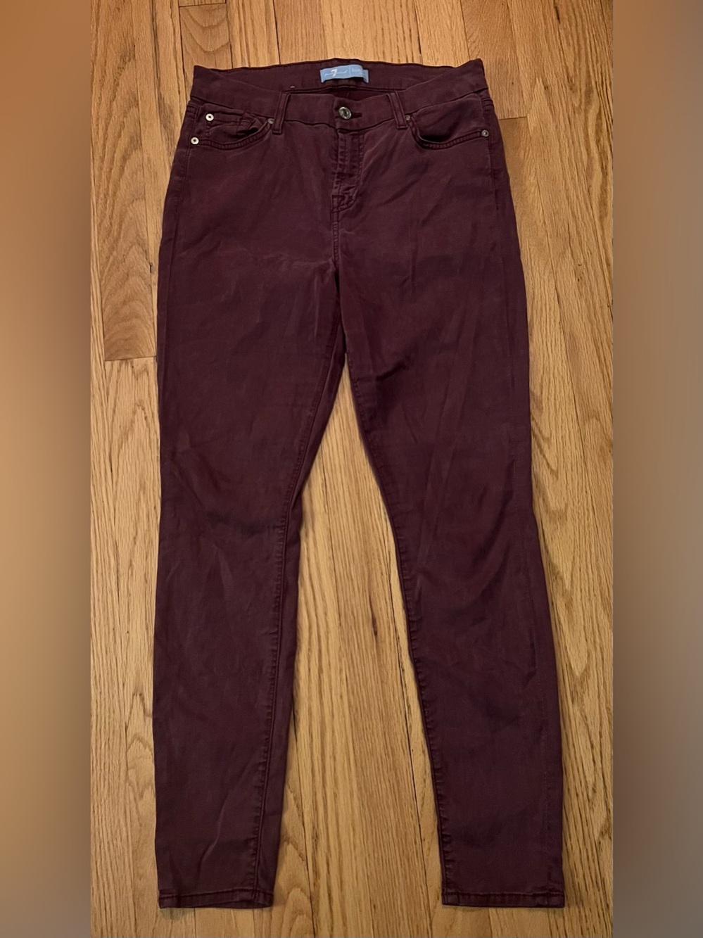 7 For All Mankind Blair Skinny Jeans in Deep Wine